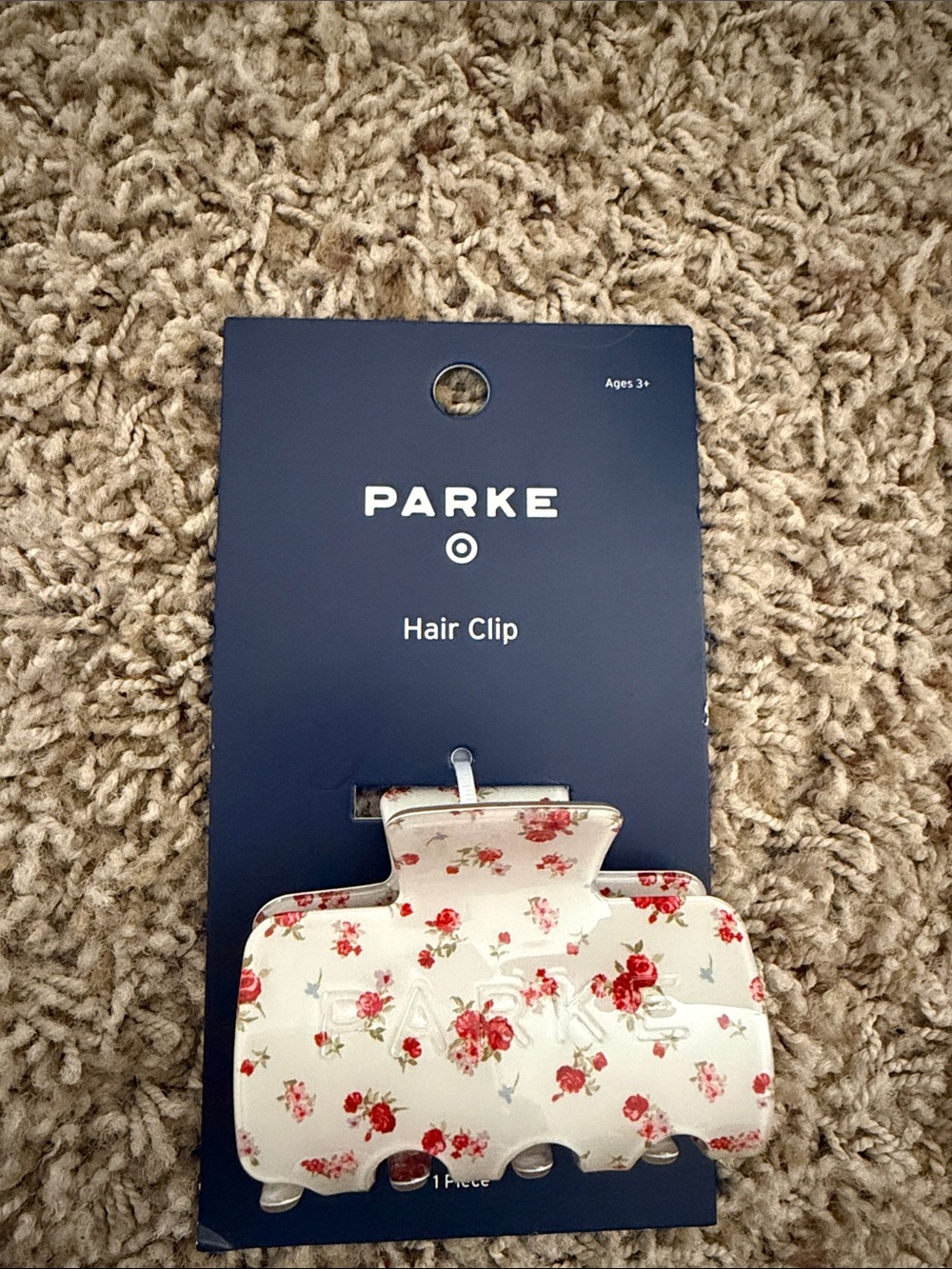 Parke Floral White Hair Clip - Women's Hair Accessory